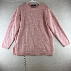 Karen Scott Floral Vines Sweater Petal Pink Romantic Feminine Classic Hong Kong